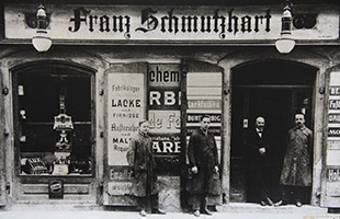 Schmutzhart Farbenfachmarkt historisches Bild